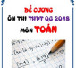 Đề cương ôn thi THPT Quốc gia 2018 môn Toán